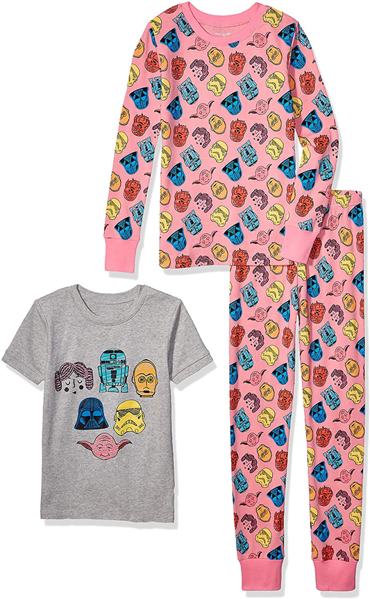 Spotted Zebra Kids' Disney Star Wars Marvel Snug-Fit Cotton Pajamas Sleepwear Sets Apparel & Accessories > Clothing > Sleepwear & Loungewear > Pajamas Kylie Max