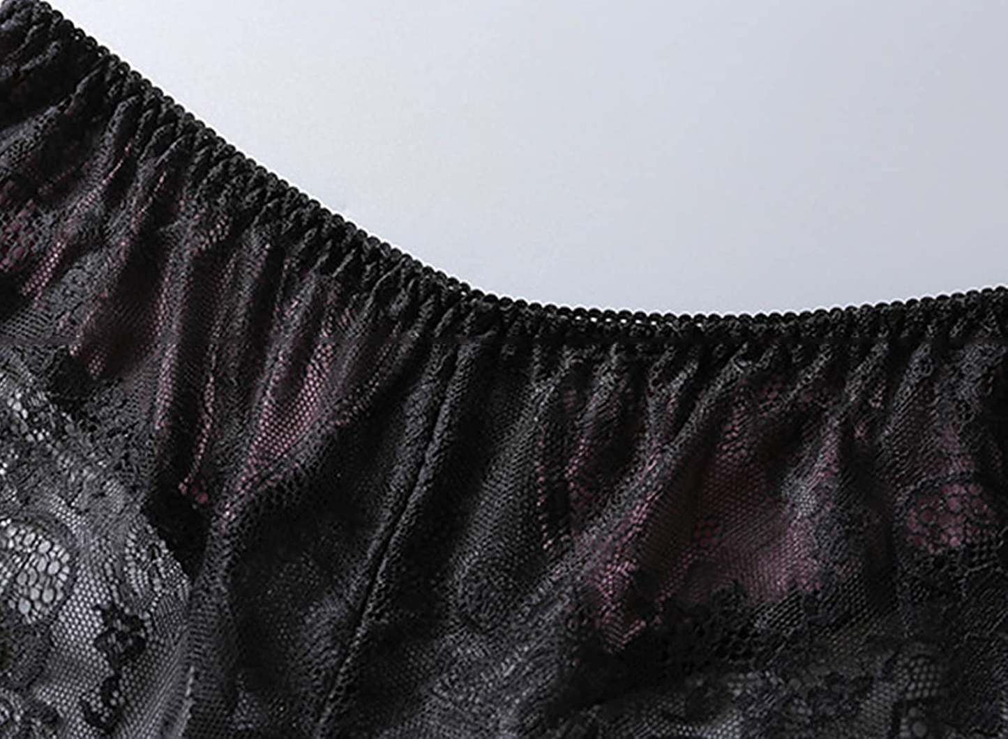 Satin Elegant Sleepwear Sets for Women V Neck Sexy Cami Top and Shorts Lace Trim Nightwear Silk Pajama Set Lingeries Apparel & Accessories > Clothing > Sleepwear & Loungewear Kylie Max