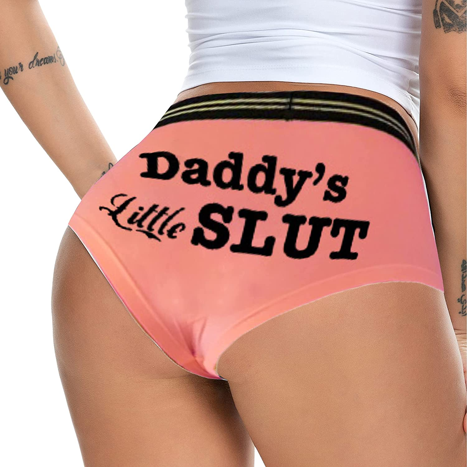 Women Regular & plus Size Yoga Booty Shorts Sexy Printed Sports Hot Pants Briefs Apparel & Accessories > Clothing > Underwear & Socks > Underwear JOINFUN Style-3-pink 4X-Large