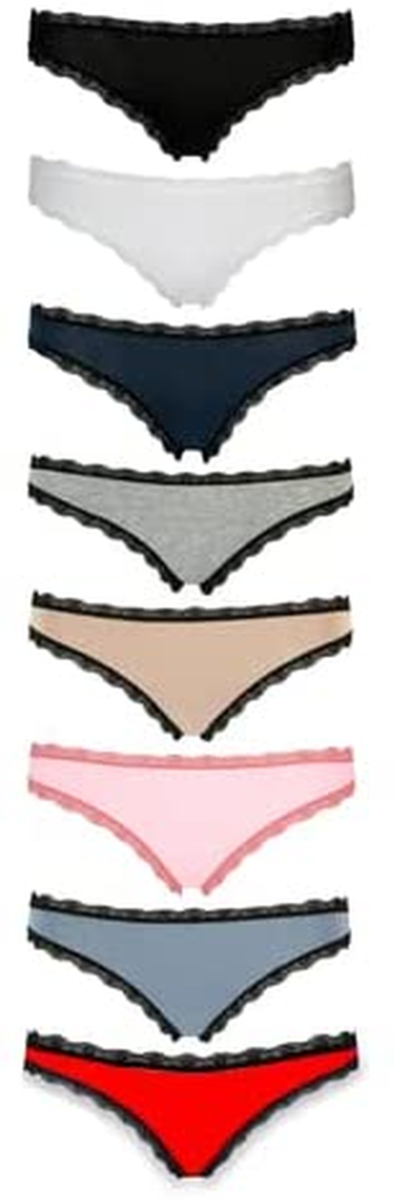 Emprella Cotton Underwear Women, 8 or 5 Pack Womens Bikini Seamless Ladies Cheeky Panty Apparel & Accessories > Clothing > Underwear & Socks > Underwear Emprella