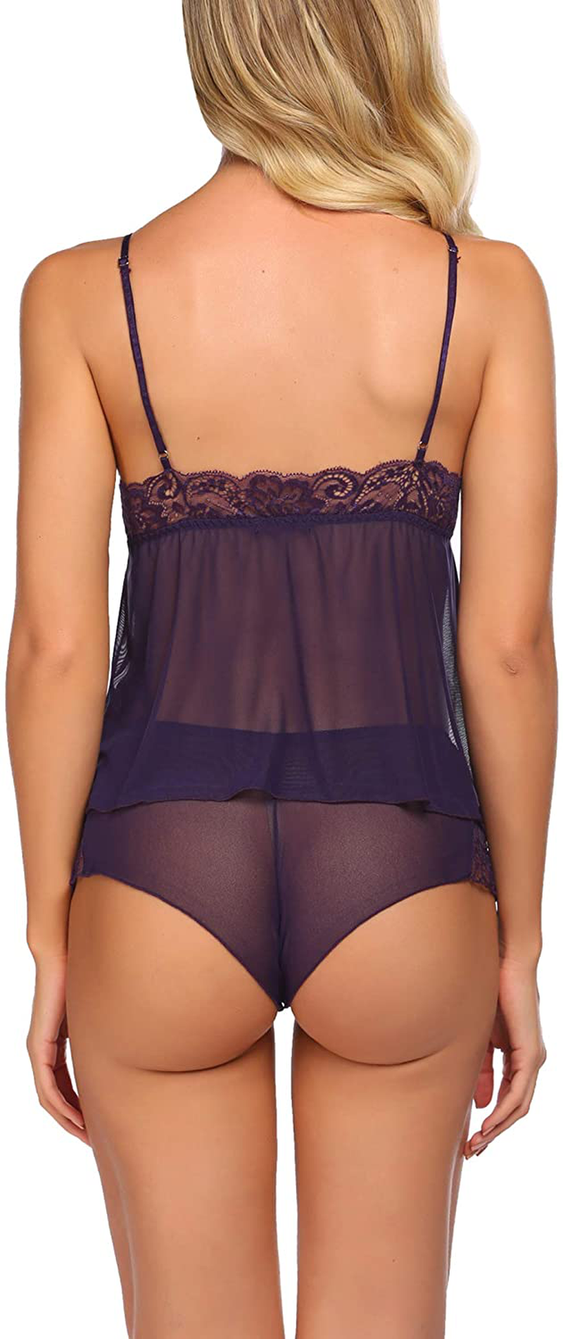 Avidlove Women Lingerie Lace Pajamas Set 2 Piece Babydoll Set Cami Shorts Nightwear Apparel & Accessories > Clothing > Sleepwear & Loungewear Kylie Max