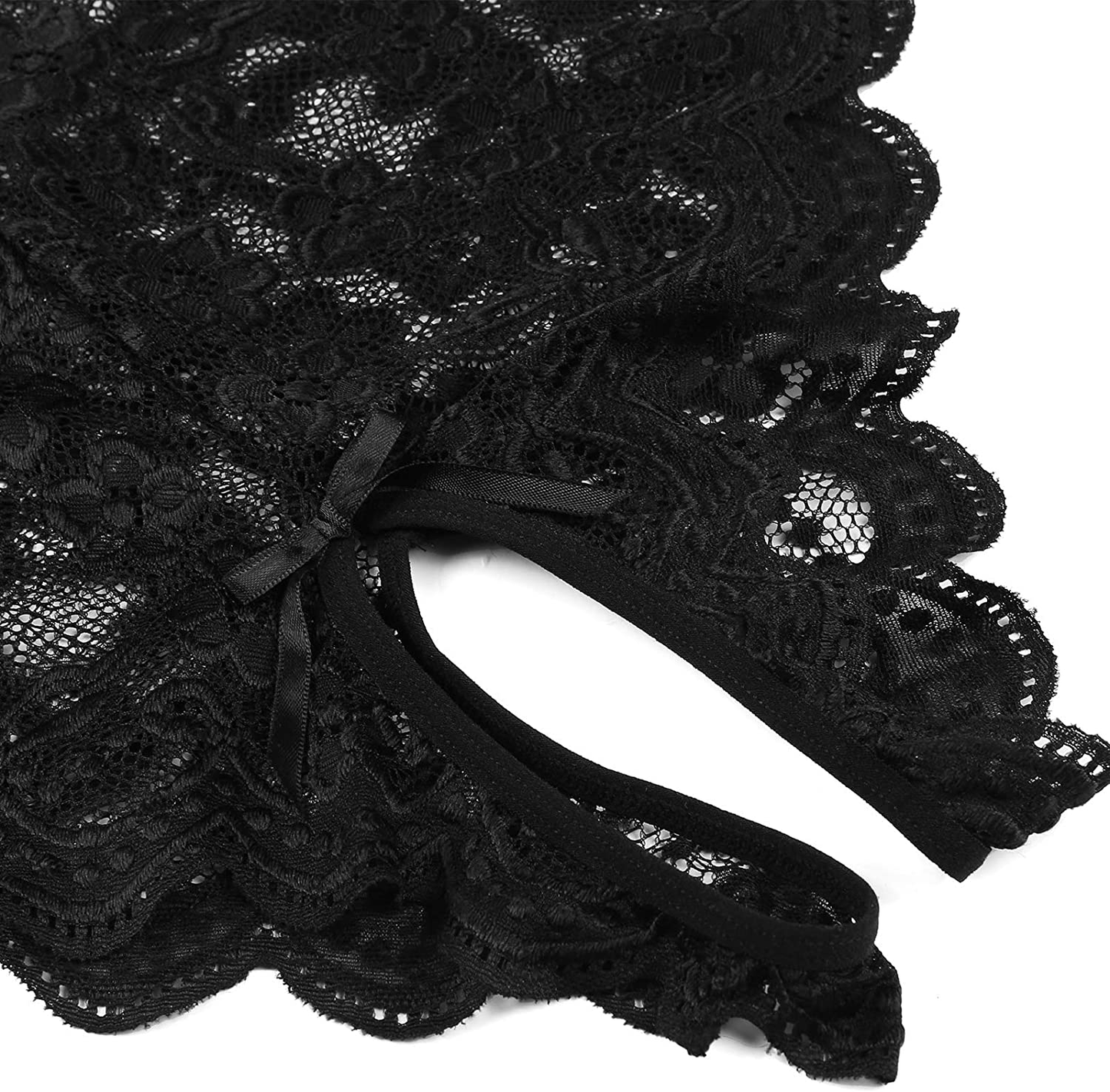 Donnalla Women's One Piece Teddy Plunging Lace Bodysuit Elegant Honeymoon Lingerie Apparel & Accessories > Clothing > Underwear & Socks > Lingerie Donnalla