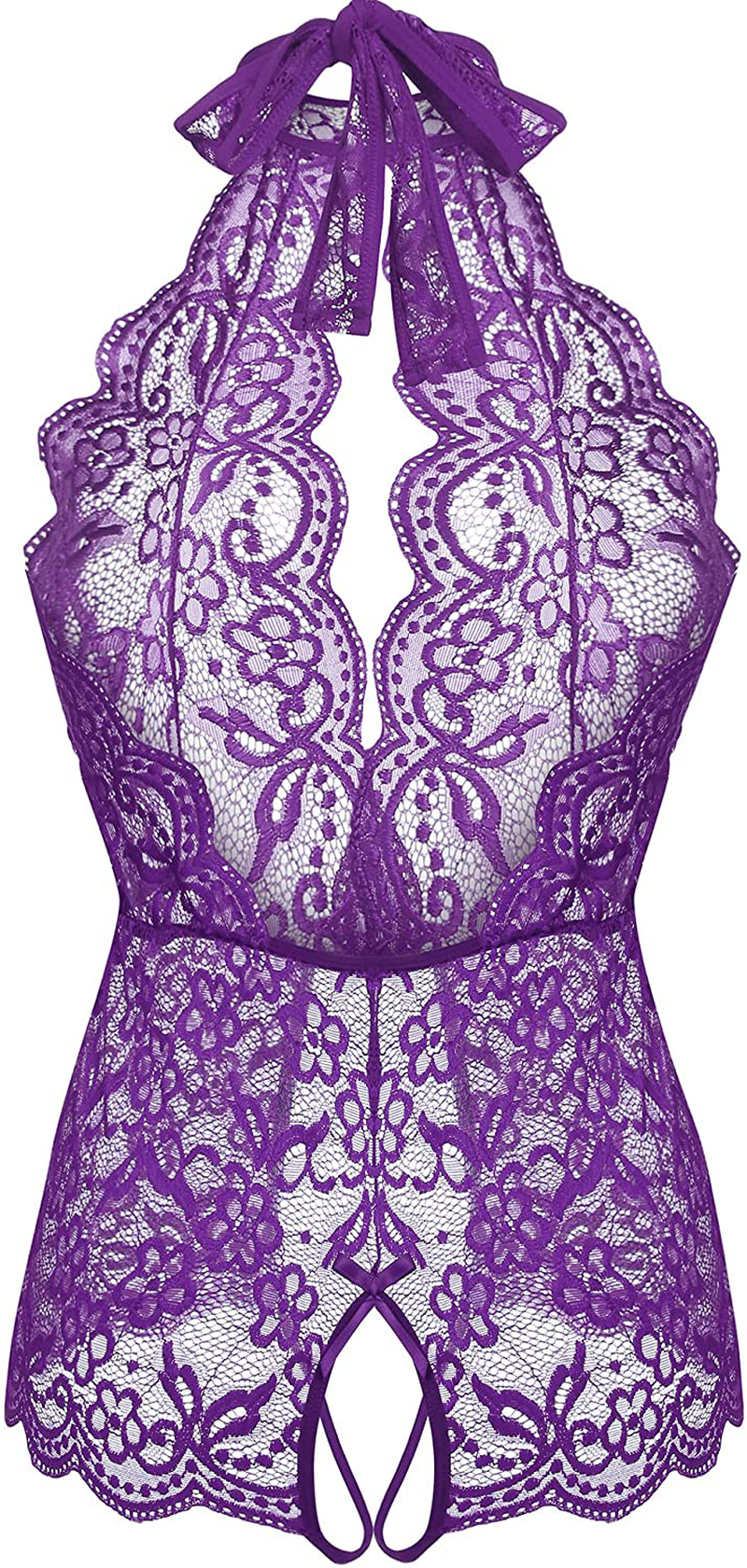 LOLLO VITA Women Lingerie Lace Bodysuit One Piece Babydoll Teddy Chemise Sleepwear Apparel & Accessories > Clothing > Underwear & Socks > Lingerie LOLLO VITA