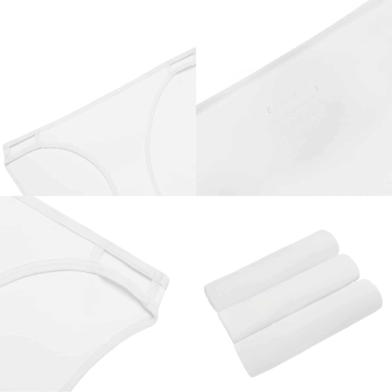 Ekouaer Sexy Ice Silk Bikini Underwear Panty Womens Seamless String Briefs Soft Stretch Breathable Invisible Panty 3 Pack Apparel & Accessories > Clothing > Underwear & Socks > Underwear Ekouaer