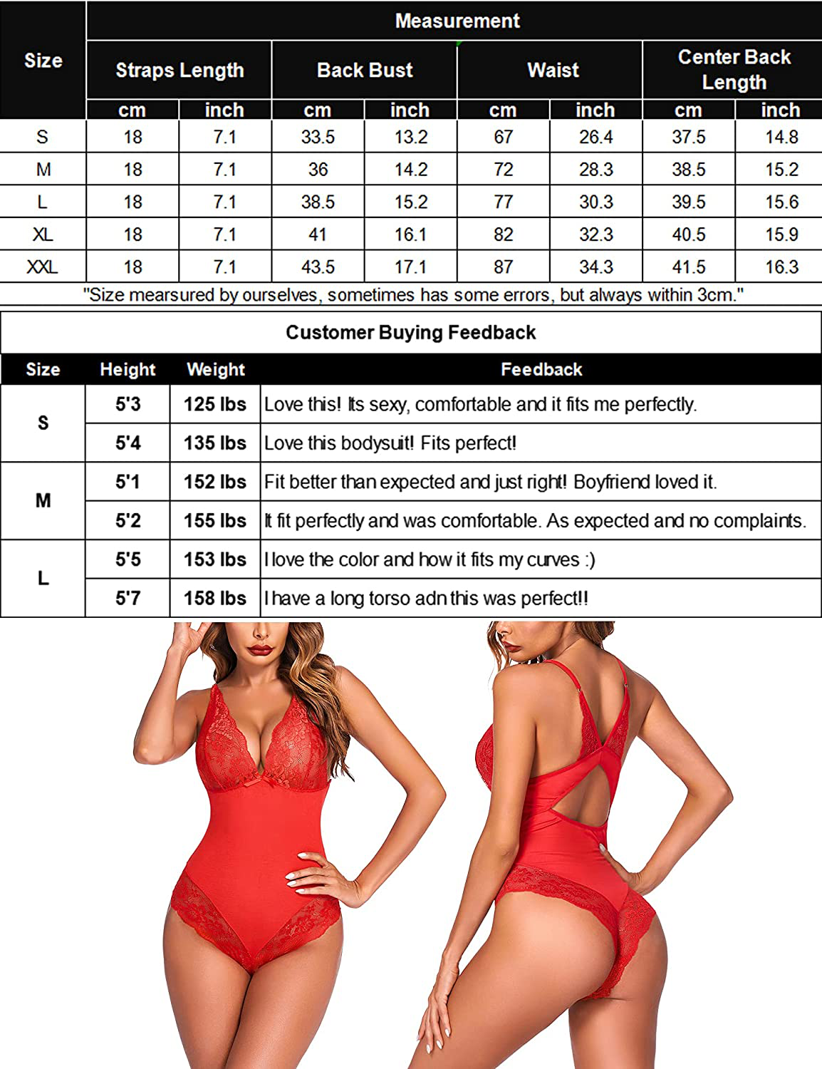 Avidlove Women Lingerie Bodysuit Snap Crotch Teddy One Piece Babydoll Apparel & Accessories > Clothing > Underwear & Socks > Lingerie Avidlove