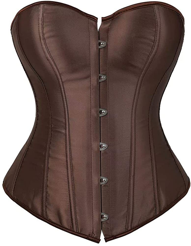 Leather Corsets for Women Bustier Lingerie Top Punk Rock Waist Cincher Basque Halloween Costume Apparel & Accessories > Clothing > Underwear & Socks > Lingerie jutrisujo 808coffee 5X-Large