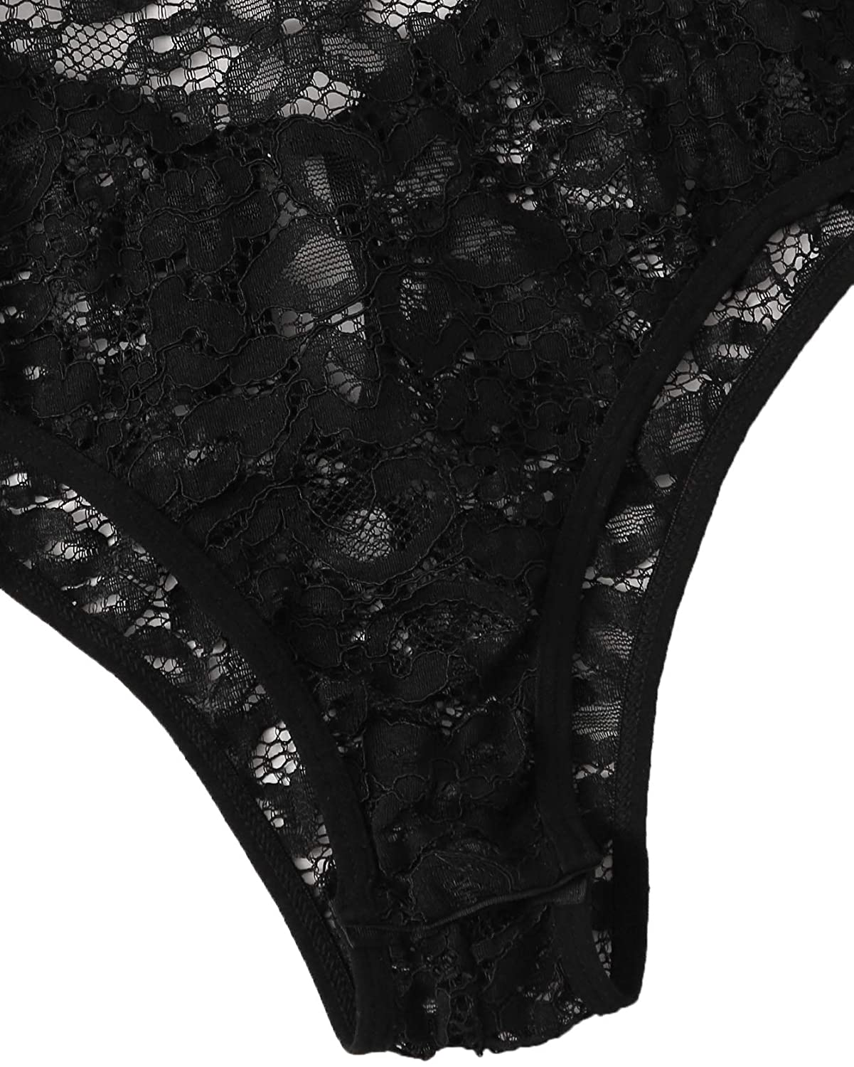 Verdusa Women's Backless Floral Lace Sheer Underwire One Piece Teddy Bodysuit Apparel & Accessories > Clothing > Underwear & Socks > Lingerie Verdusa