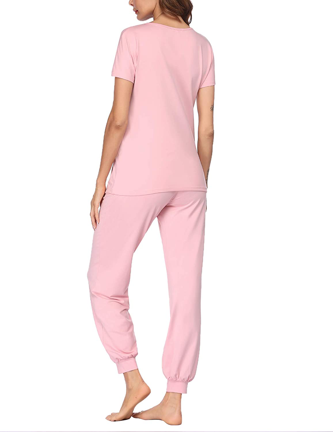 Hotouch Womens Pajamas Set Short Sleeve Cute Printed Tops and Pants 2 Piece PJ Sets Joggers Loungewear Sleepwear with Pockets Apparel & Accessories > Clothing > Sleepwear & Loungewear > Pajamas Kylie Max