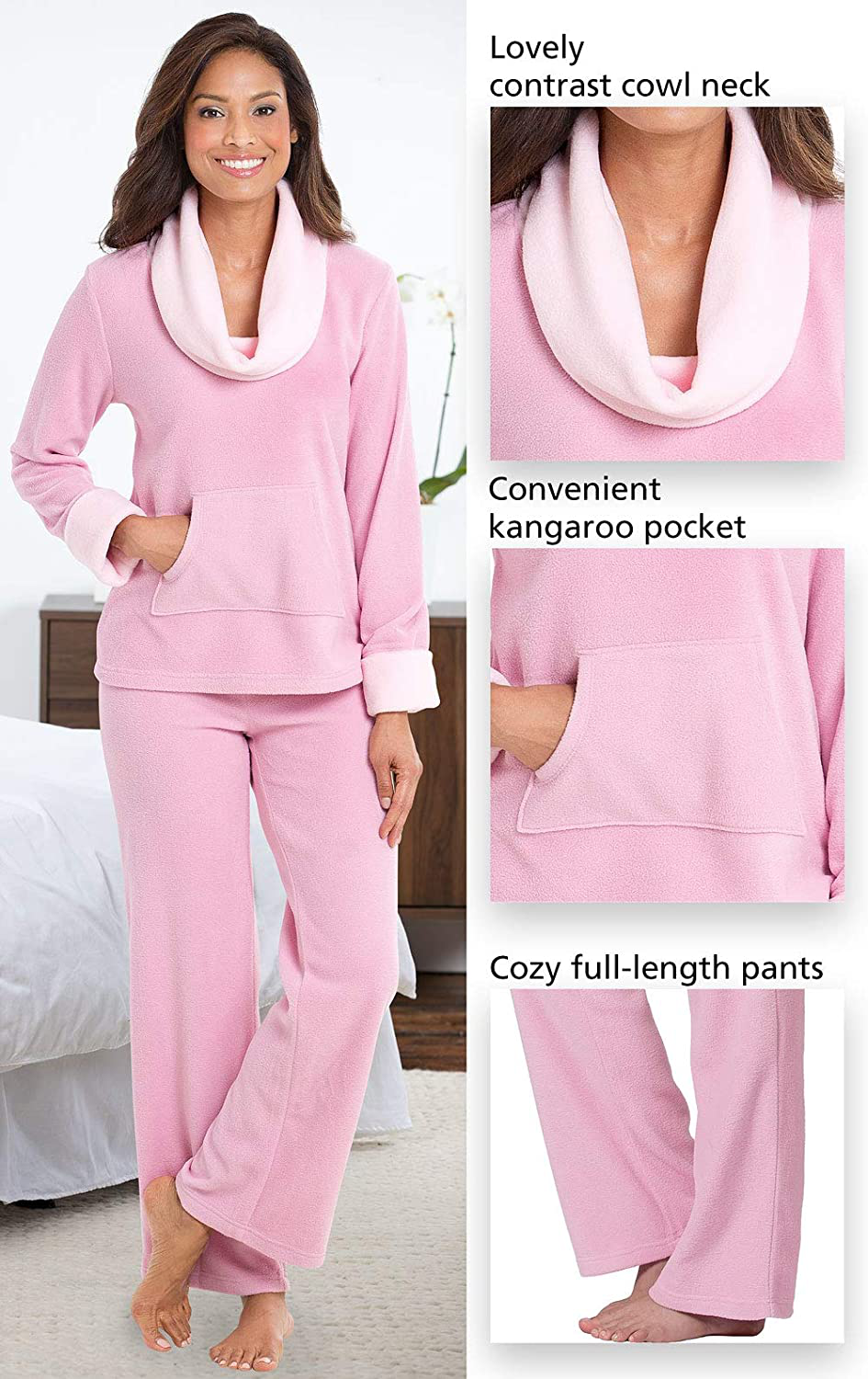 Pajamagram Soft Fleece Pajamas Women - Womens Pajama Sets Apparel & Accessories > Clothing > Sleepwear & Loungewear > Pajamas Kylie Max