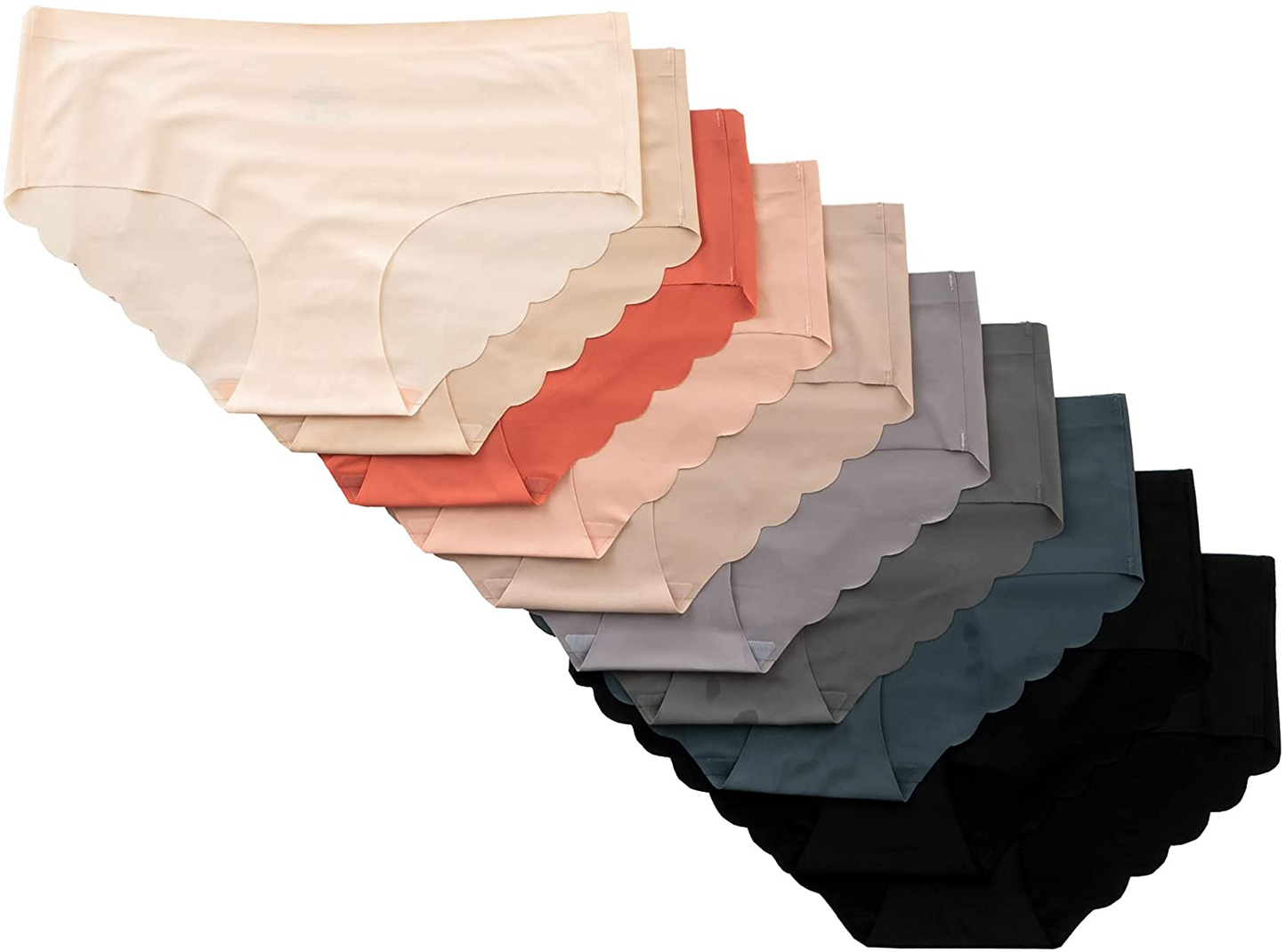 Pretty Sweet Basics Women’S Laser Cut Bikini Cheeky Hipster Panties, Pack of 10 Apparel & Accessories > Clothing > Underwear & Socks > Underwear Pretty Sweet Basics Pretty Sweet Intimates Scalloped Medium