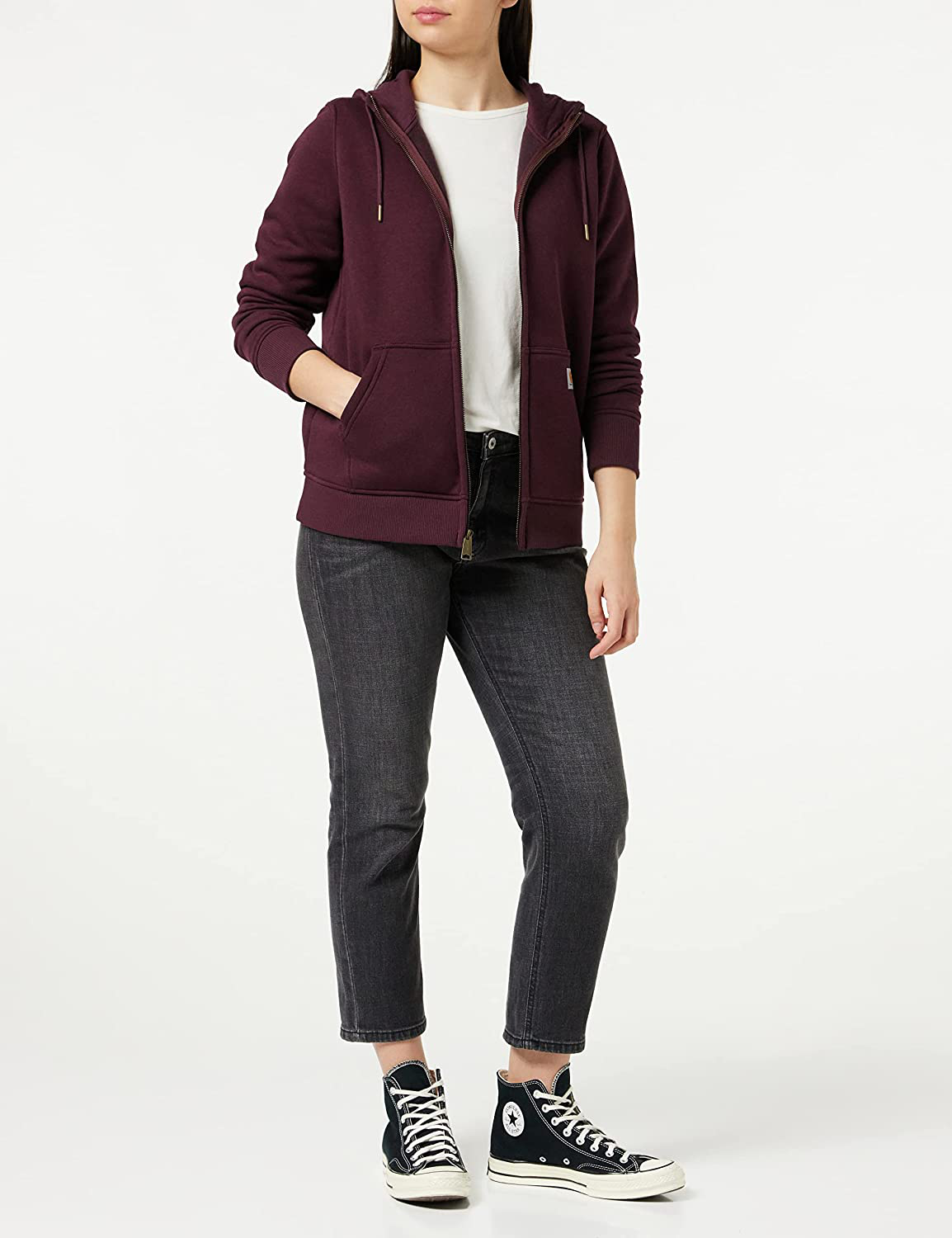 Carhartt Women'S Clarksburg Full Zip Hoodie (Regular and plus Sizes) Apparel & Accessories > Clothing > Activewear Kylie Max