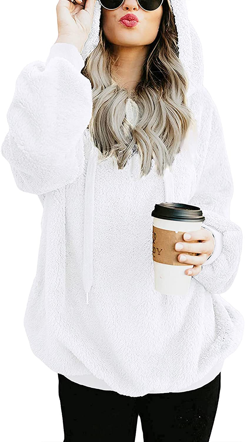 Century Star Hoodies for Women Fleece Hoodie with Pockets Athletic Hooded Pullover Tops Winter Fuzzy Hoodies Fuzzy Sweatshirt Apparel & Accessories > Clothing > Activewear Kylie Max
