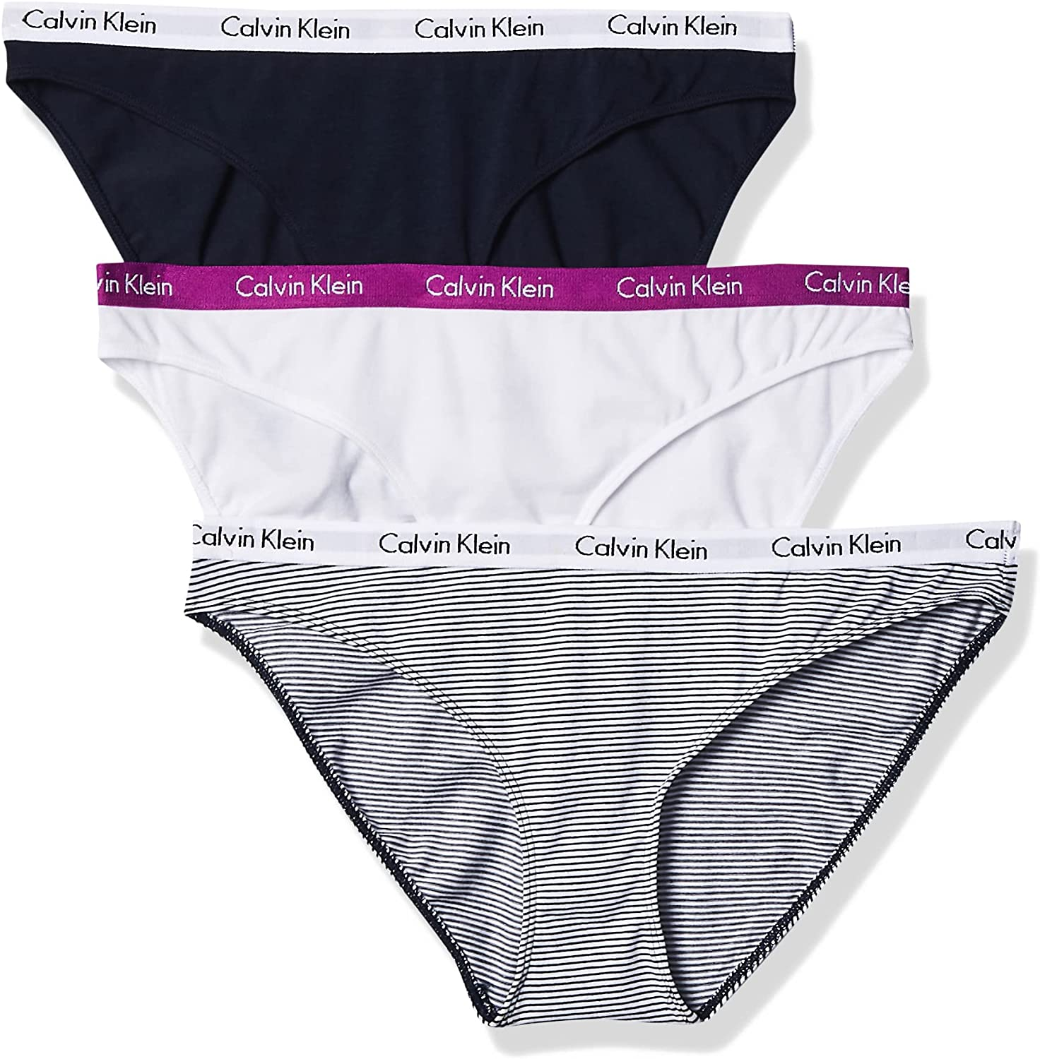 Calvin Klein Women'S Carousel Logo Cotton Bikini Panty Apparel & Accessories > Clothing > Underwear & Socks > Underwear Calvin Klein Shoreline/White/Stripe 3 X-Large