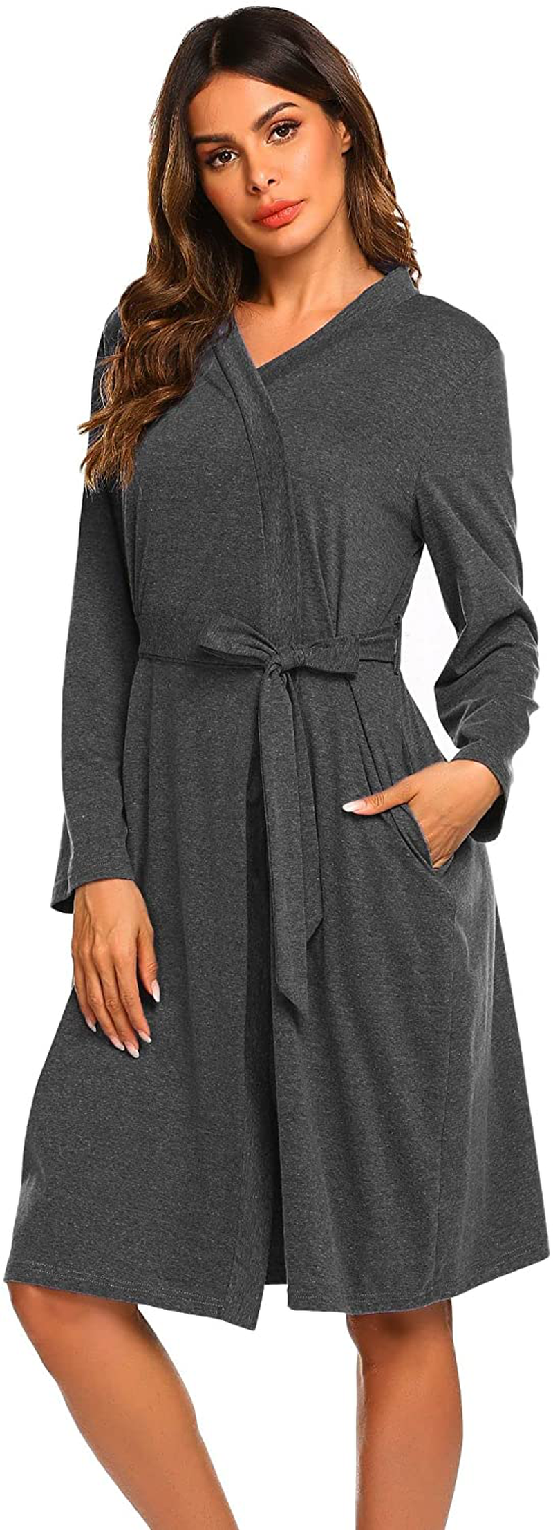 Ekouaer Maternity Robe 3 in 1 Labor Delivery Nursing Gown Hospital Breastfeeding Dress Bathrobes Apparel & Accessories > Clothing > Sleepwear & Loungewear > Robes Kylie Max