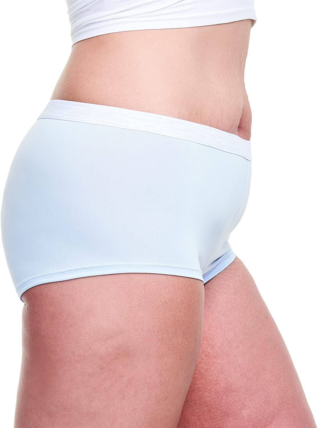 Hanes Women'S Cool Comfort Sporty Microfiber Boyshort Underwear, 6 Pack Apparel & Accessories > Clothing > Underwear & Socks > Underwear Hanes