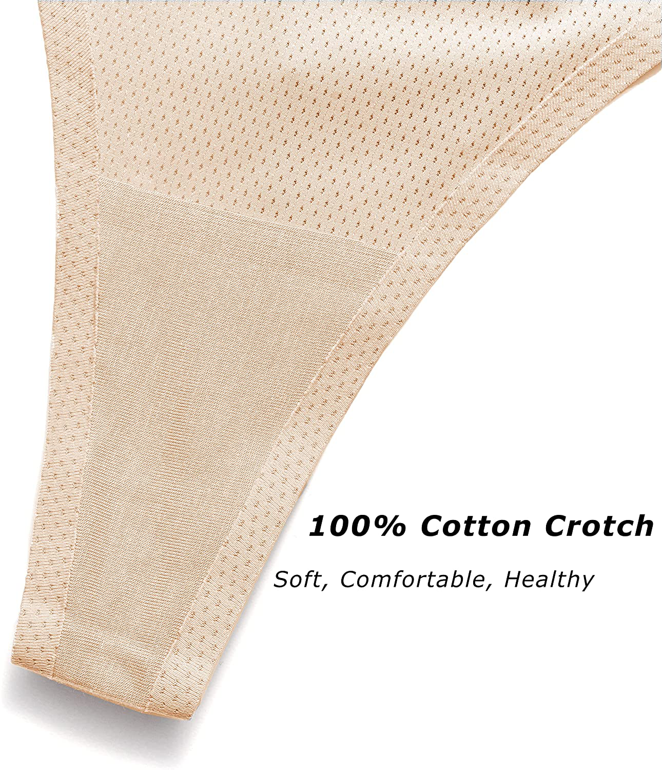 CRISAN Seamless Thongs for Women Nylon No Show Thong Underwear Women 6 Pack Apparel & Accessories > Clothing > Underwear & Socks > Underwear CRISAN