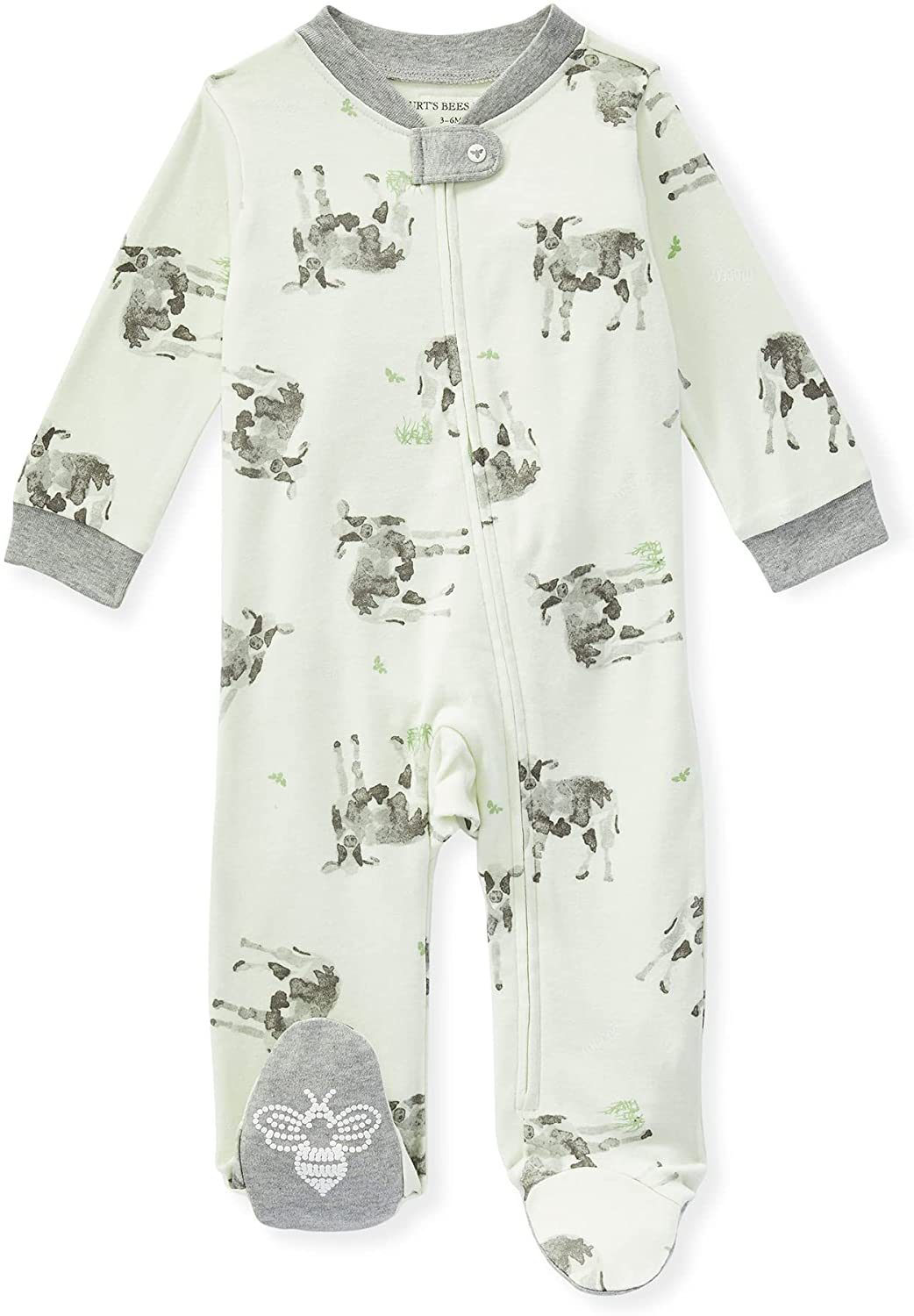 Burt'S Bees Baby Baby Boys' Sleep and Play Pjs, 100% Organic Cotton One-Piece Romper Jumpsuit Zip Front Pajamas Apparel & Accessories > Clothing > Sleepwear & Loungewear > Pajamas Kylie Max