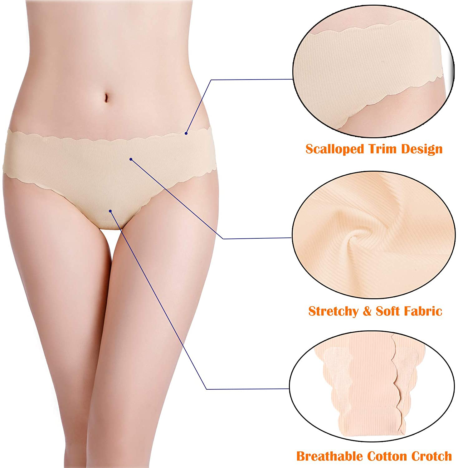 Wetopkim Women Seamless Thongs Panties Cotton Breathable Stretch T-back Color Briefs Underwear Apparel & Accessories > Clothing > Underwear & Socks > Underwear Wetopkim