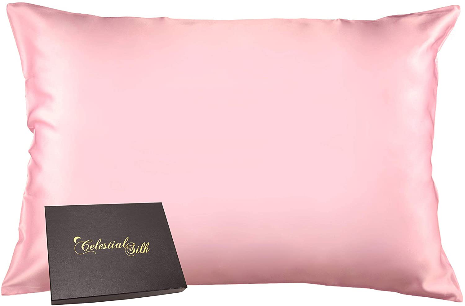 Celestial Silk 100% Pure Mulberry Silk Pillowcase Premium 25 Momme for Hair and Skin, Hypoallergenic Charmeuse Silk Weave on Both Sides - Hidden Zipper Closure (King, Vintage Pink) Arts & Entertainment > Party & Celebration > Gift Giving Celestial Silk Pink Queen