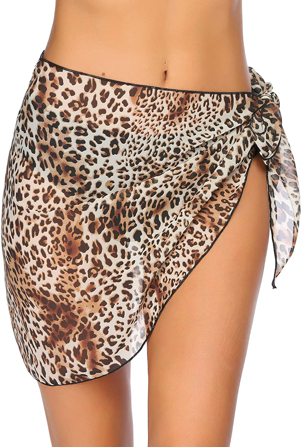 Ekouaer 2 Pieces Women Beach Sarongs Sheer Cover Ups Chiffon Bikini Wrap Skirt for Swimwear S-XXL Apparel & Accessories > Clothing > Swimwear Kylie Max
