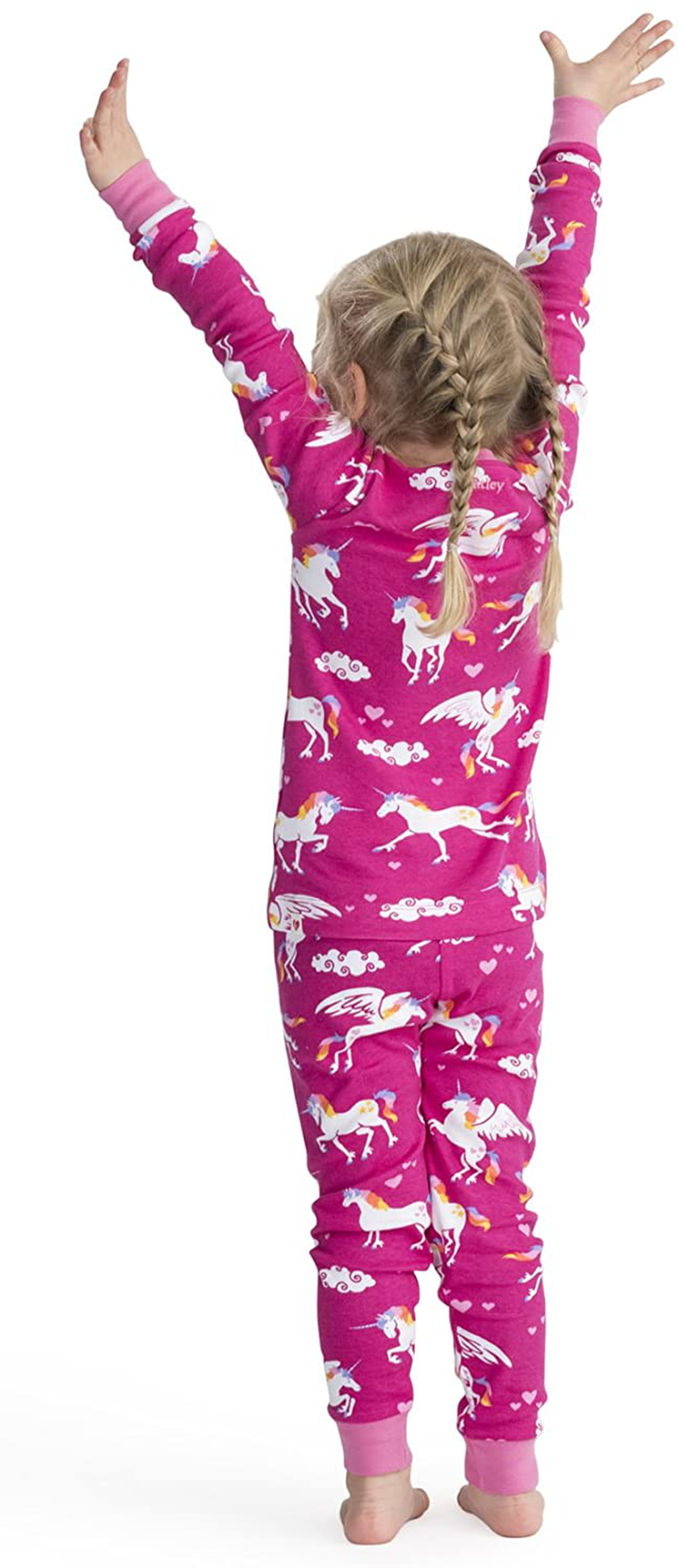 Hatley Girls' Organic Cotton Long Sleeve Printed Pajama Sets Apparel & Accessories > Clothing > Sleepwear & Loungewear > Pajamas Kylie Max