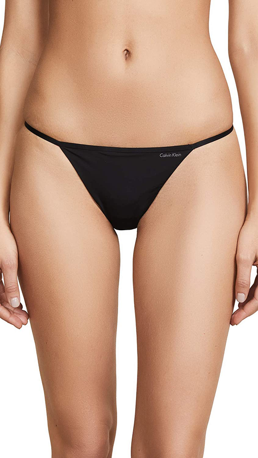 Calvin Klein Underwear Women's Sleek Model Thong Apparel & Accessories > Clothing > Underwear & Socks > Underwear Calvin Klein Black Small