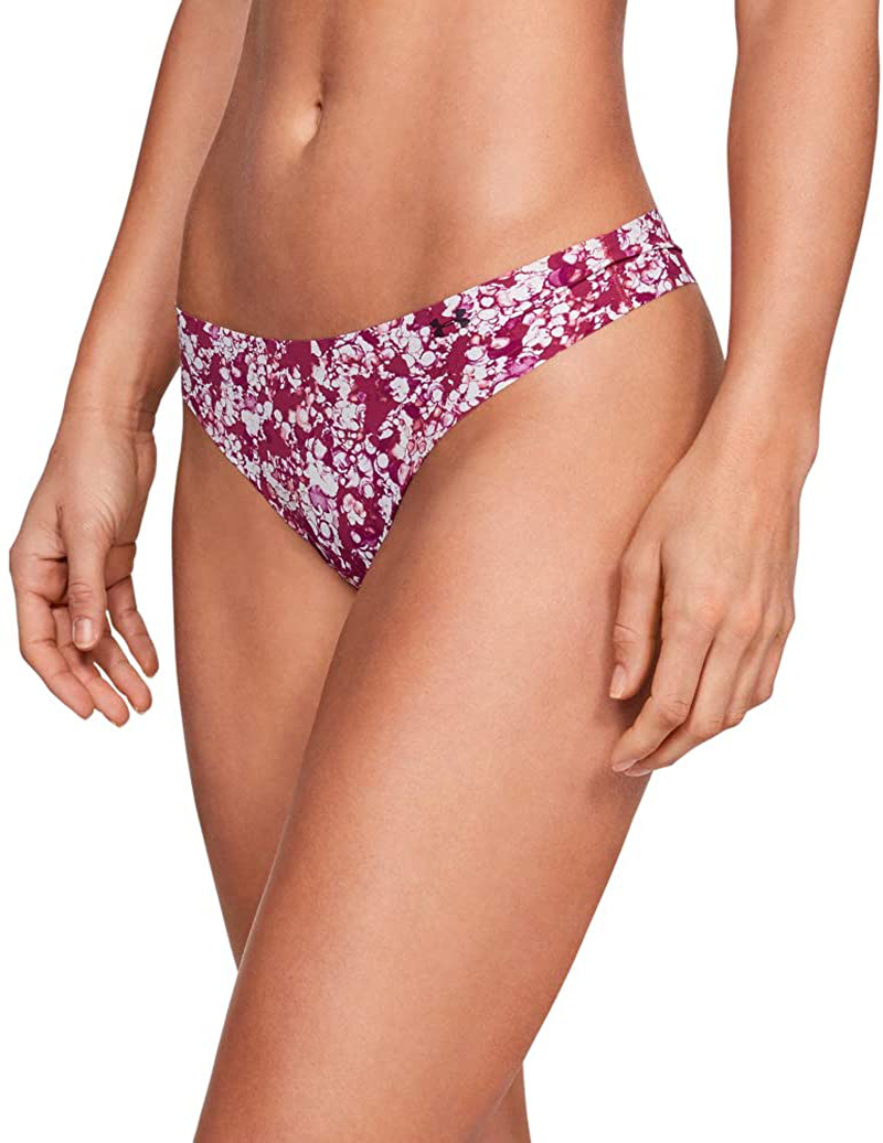 Under Armour Women's Thong Printed Underwear, 3-Pack Apparel & Accessories > Clothing > Underwear & Socks > Underwear Under Armour Aubergine (696)/Jet Gray X-Small