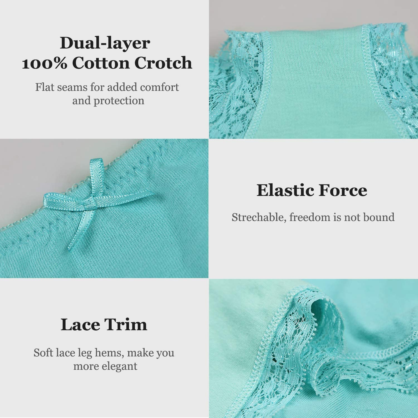 LYYTHAVON Women’S Underwear Breathable Cotton Brief Ladies Panties Apparel & Accessories > Clothing > Underwear & Socks > Underwear LYYTHAVON