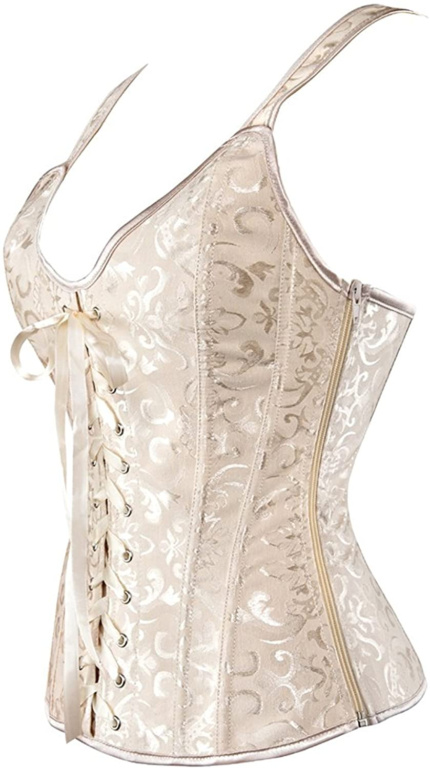 Blidece Women'S Sexy Boned Lace up Push up Shapewear Top Overbust Corset Bustier Apparel & Accessories > Clothing > Underwear & Socks > Lingerie Blidece