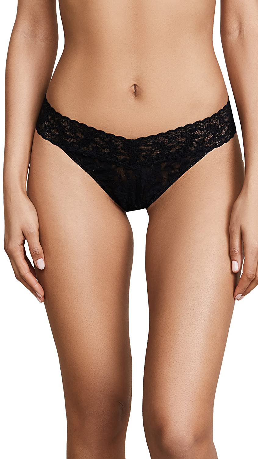 hanky panky Women's Signature Lace Original Rise Thong Apparel & Accessories > Clothing > Underwear & Socks > Underwear Hanky Panky Black