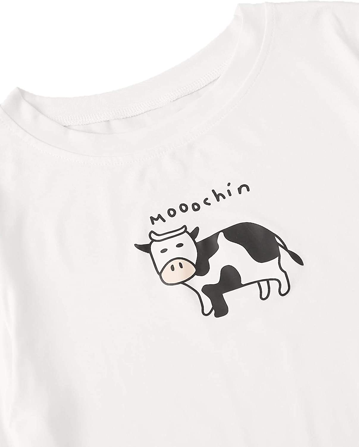DIDK Women's Cute Cartoon Print Tee and Shorts Pajama Set Apparel & Accessories > Clothing > Sleepwear & Loungewear > Pajamas DIDK