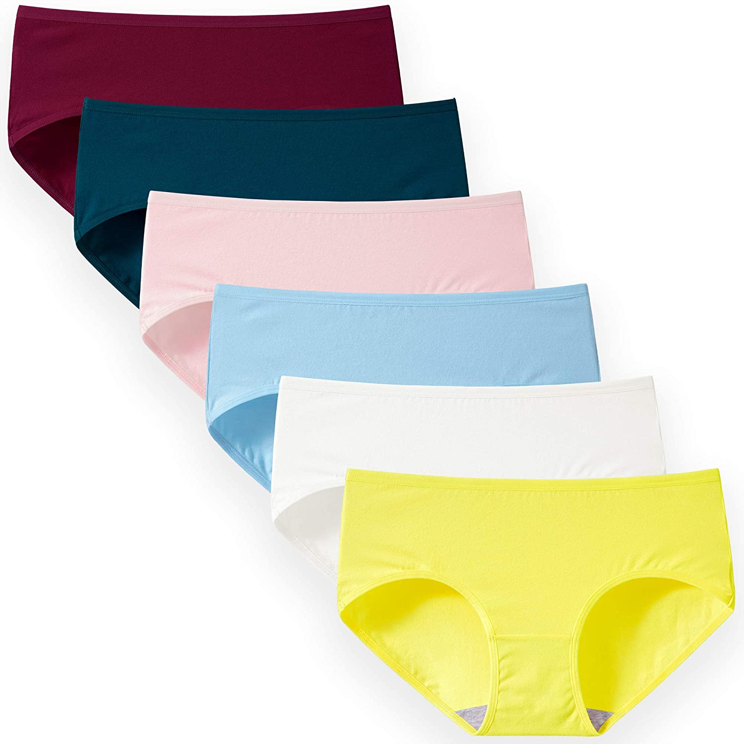 INNERSY Womens Underwear Cotton Hipster Panties Regular & plus Size 6-Pack Apparel & Accessories > Clothing > Underwear & Socks > Underwear INNERSY Conte Crayon X-Large