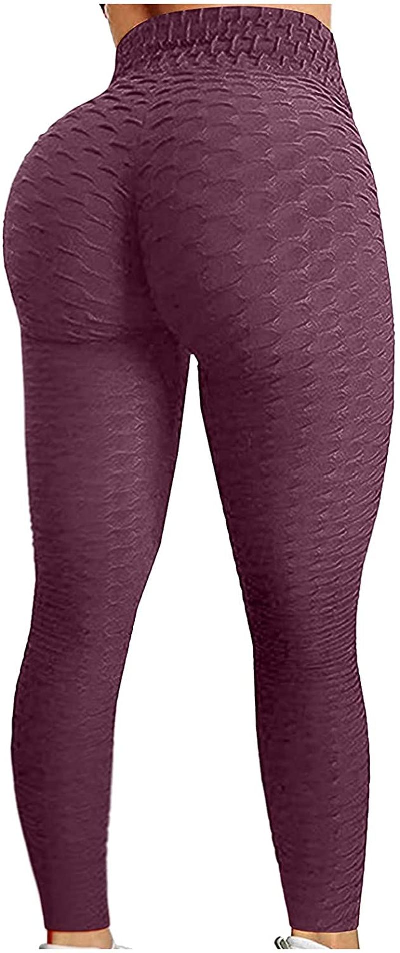 Burband Womens Anit Cellulite Texutred Booty Shaping Leggings Seamless Scrunch Butt Lifting Tummy Control Yoga Biker Pants Apparel & Accessories > Clothing > Underwear & Socks > Shapewear Burband