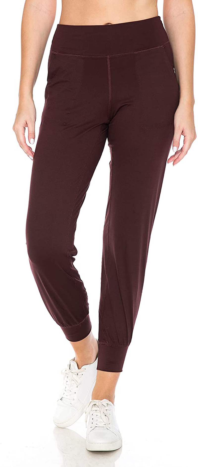Leggings Depot Women'S Printed Solid Activewear Jogger Track Cuff Sweatpants Apparel & Accessories > Clothing > Activewear Kylie Max