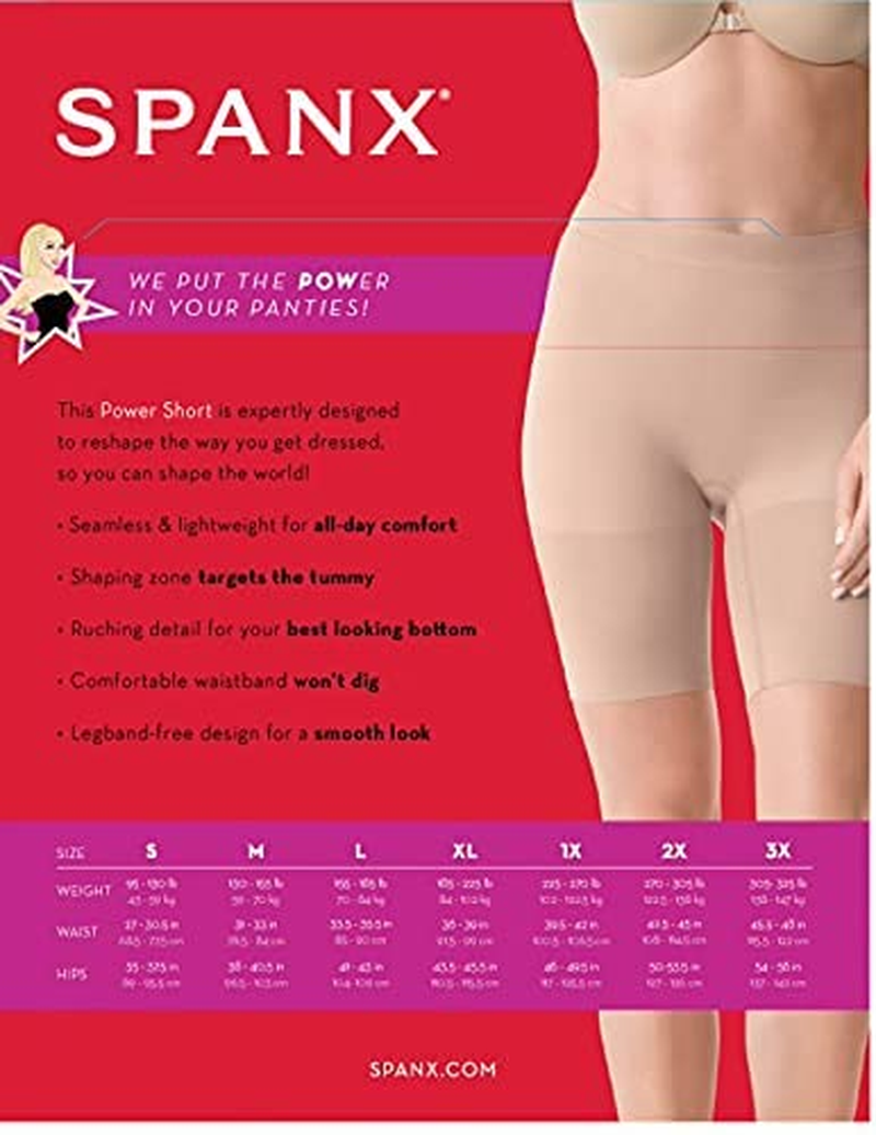 SPANX Shapewear for Women Tummy Control Power Short (Regular and plus Size) Apparel & Accessories > Clothing > Underwear & Socks > Shapewear SPANX