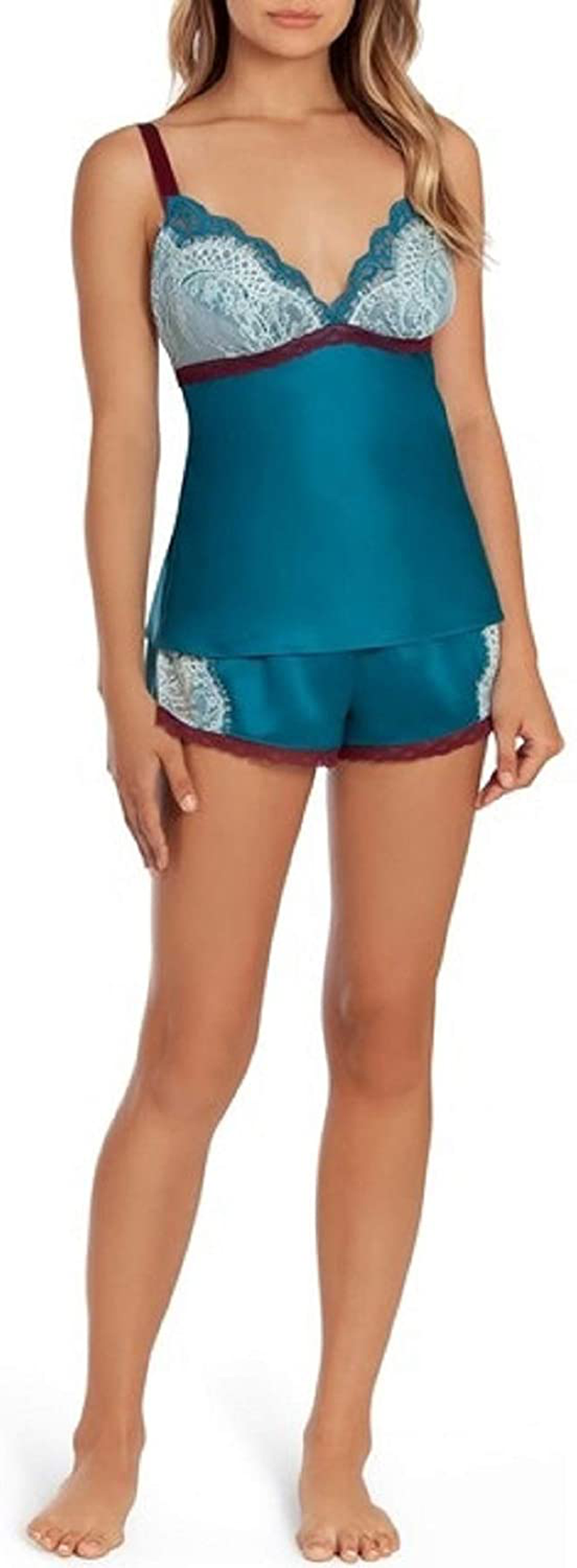 In Bloom by Jonquil Cami Short Set Small Teal Apparel & Accessories > Clothing > Sleepwear & Loungewear Kylie Max