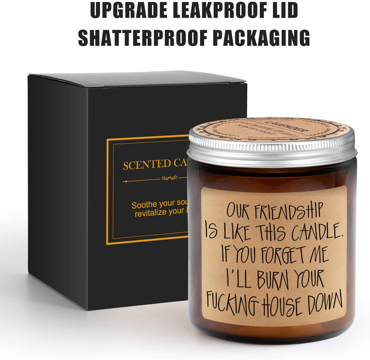 GSPY Lavender Scented Candles - Best Friend, Friendship Gifts for Women - Christmas, Birthday Gifts for Friends Female, Bestie - Going Away Gifts for Friends - Funny Friend Gifts, BFF Gifts for Women Arts & Entertainment > Party & Celebration > Gift Giving GSPY