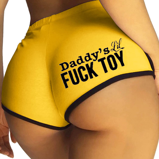 Women Regular & plus Size Yoga Booty Shorts Sexy Printed Sports Hot Pants Briefs Apparel & Accessories > Clothing > Underwear & Socks > Underwear JOINFUN Style-1-yellow Medium