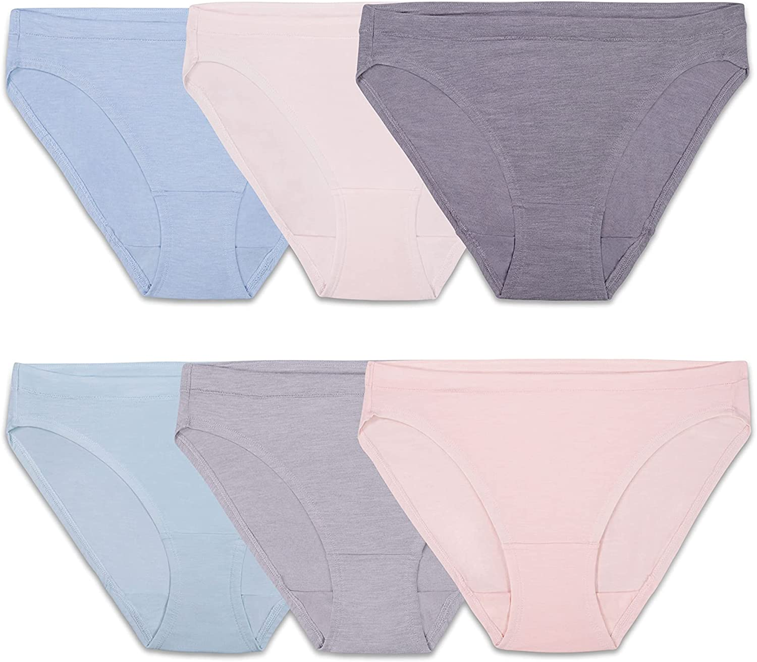 Fruit of the Loom Women'S Underwear Beyondsoft Panties (Regular & plus Size) Apparel & Accessories > Clothing > Underwear & Socks > Underwear Fruit of the Loom Bikini - Modal - 6 Pack Bikini 8