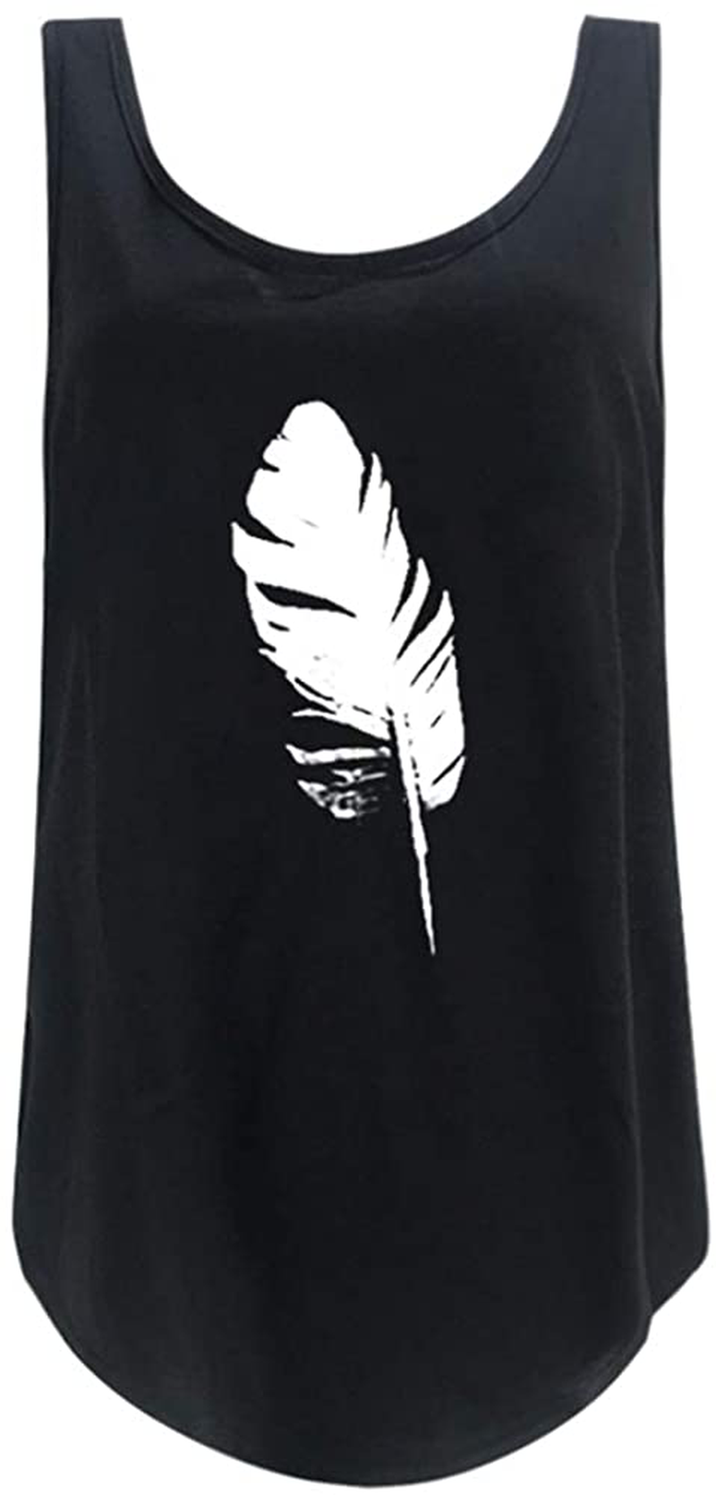 OMSJ Women Shirts Sleeveless Summer Tunic Loose Fit Tank Tops Apparel & Accessories > Clothing > Activewear Kylie Max