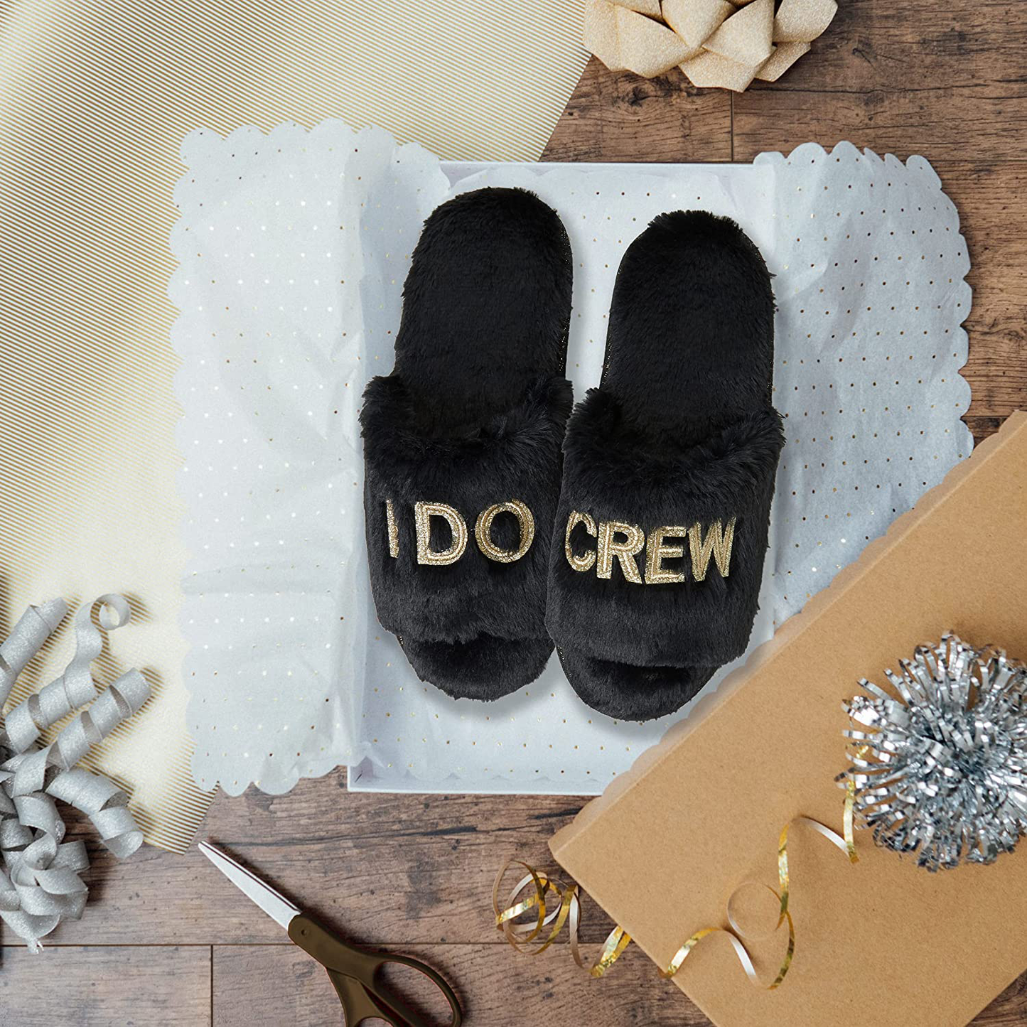 Dearfoams Women's Bridal I Do & I Do Crew Giftable Slide Slipper Arts & Entertainment > Party & Celebration > Gift Giving Dearfoams