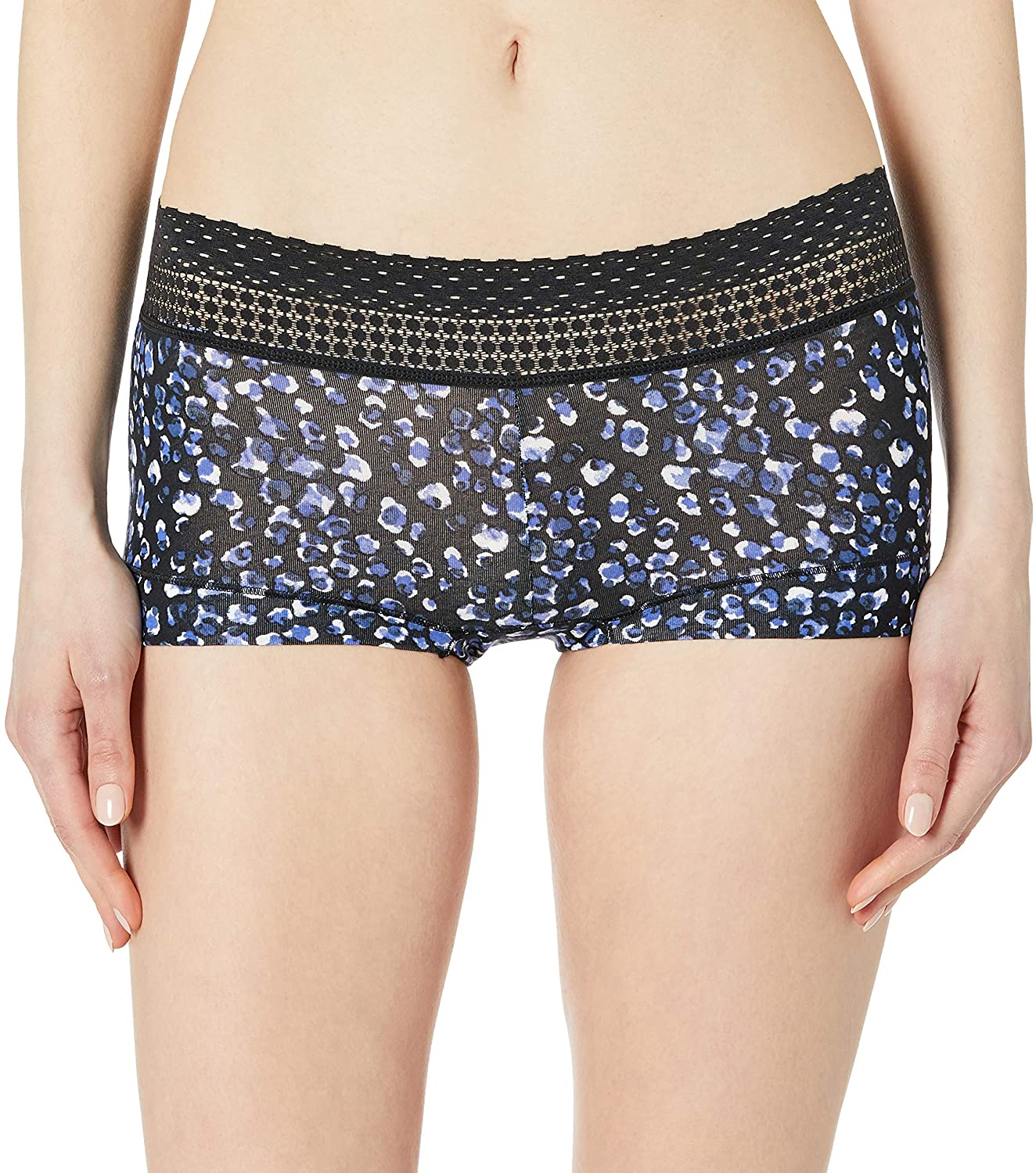 Maidenform Women'S Dream Cotton with Lace Boyshort Apparel & Accessories > Clothing > Underwear & Socks > Underwear Maidenform Black Eclipse Cat Print 6