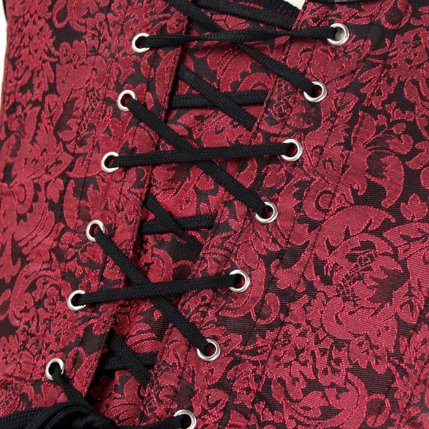 Kimring Women'S Gothic Steampunk Jacquard Overbust Corset Vest with Buckles Apparel & Accessories > Clothing > Underwear & Socks > Lingerie Kimring