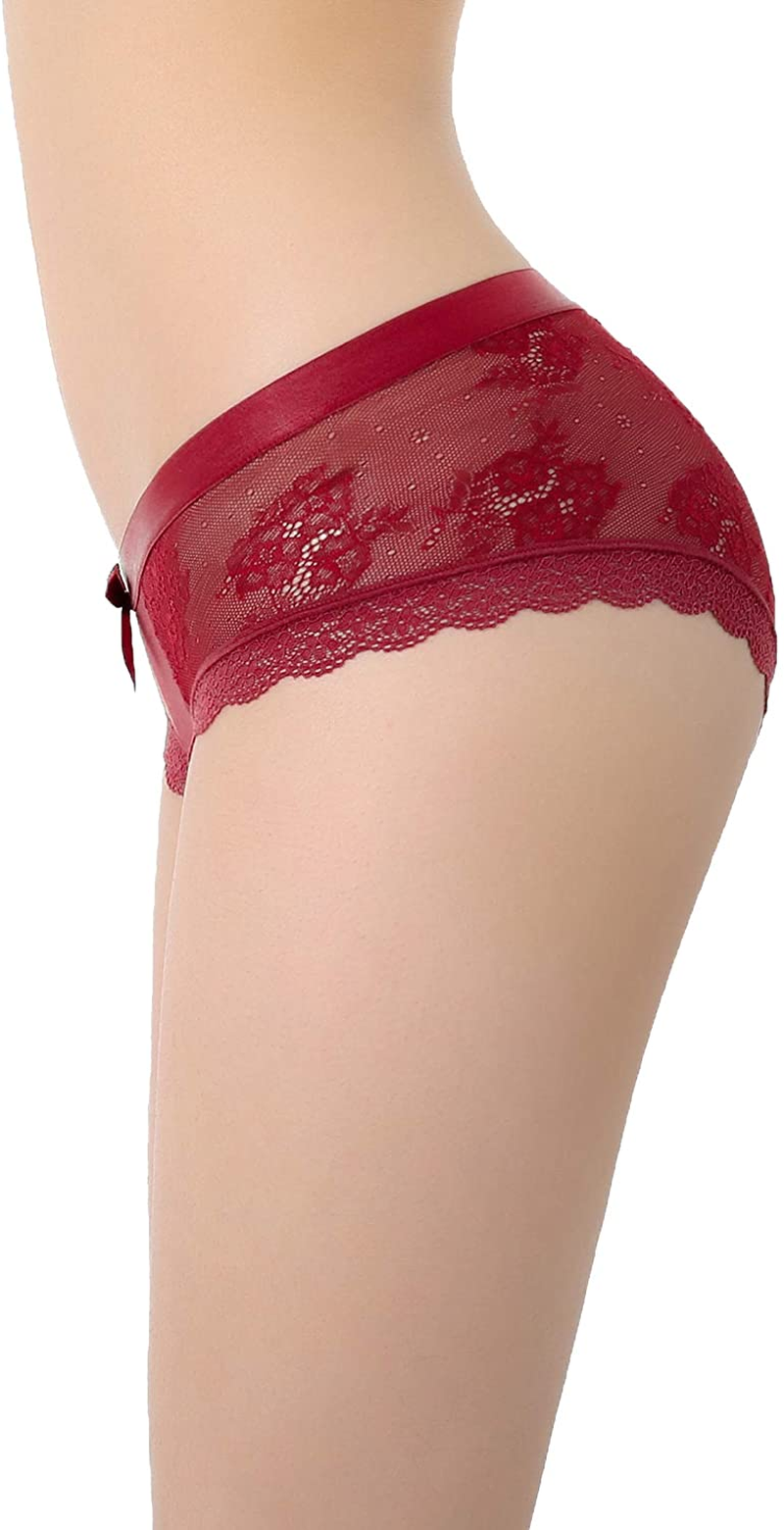 LEVAO Womens Bikini Panties Underwear Lace Hipster Seamless Sexy Hi Cuts Pack 6 Apparel & Accessories > Clothing > Underwear & Socks > Underwear LEVAO