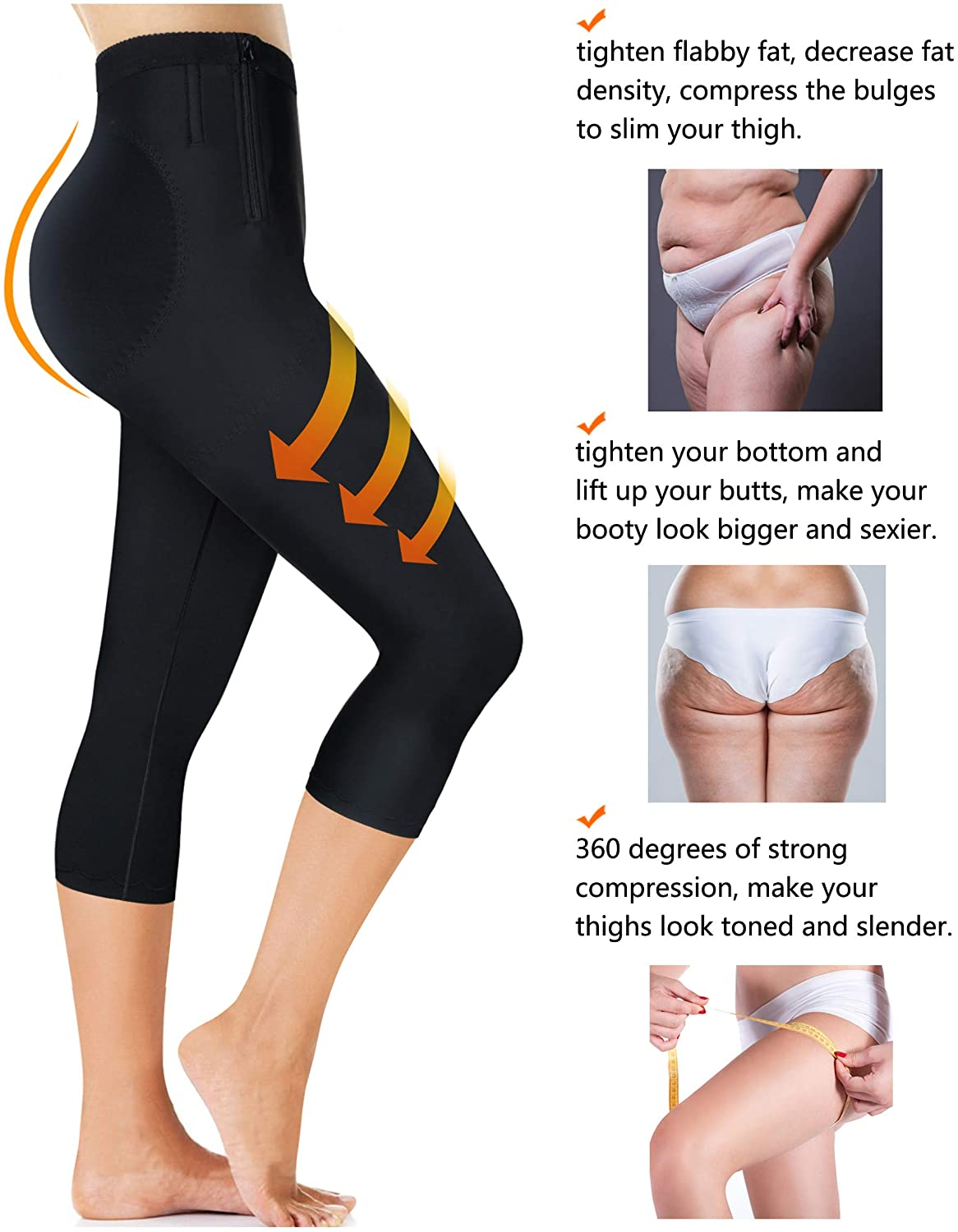 Gotoly Women Hi-Waist Butt Lifter Thigh Slimmer Panties Waist Trainer Shapewear Tummy Control Body Shaper Shorts Apparel & Accessories > Clothing > Underwear & Socks > Shapewear Gotoly