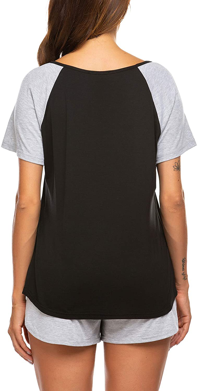 Ekouaer Women's Pajama Short Sleeve Sleepwear Soft Pj Set Top and Shorts Pajamas Set Apparel & Accessories > Clothing > Sleepwear & Loungewear > Pajamas Ekouaer