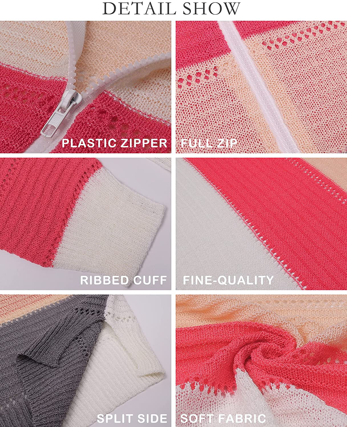 BTFBM Women Zip up Striped Hoodies Jackets Color Block Print Long Sleeve Drawstring Stretchy Casual Pullover Sweatshirts Apparel & Accessories > Clothing > Activewear Kylie Max