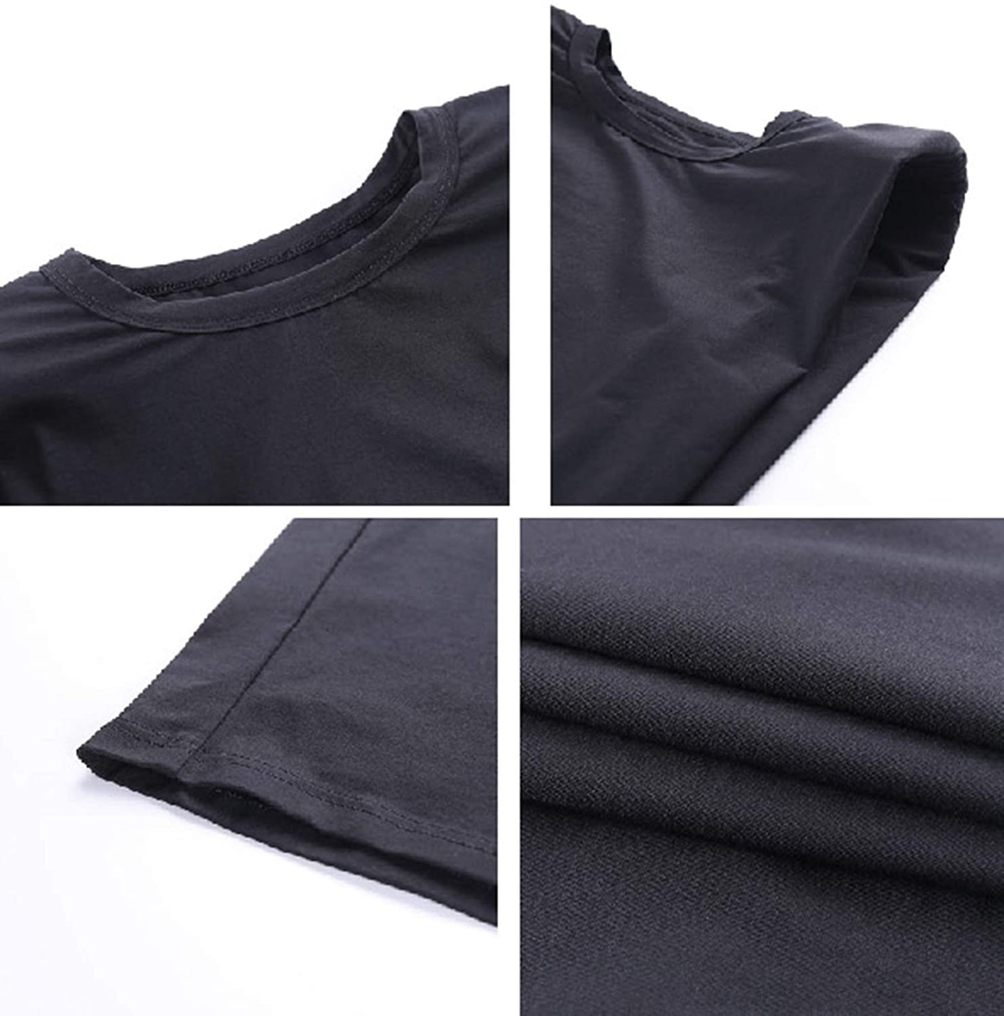Meladyan Women’S Solid Cotton Padded Shoulder Sleeveless Tee Vest Crew Neck Loose Tank Tops Apparel & Accessories > Clothing > Activewear Kylie Max
