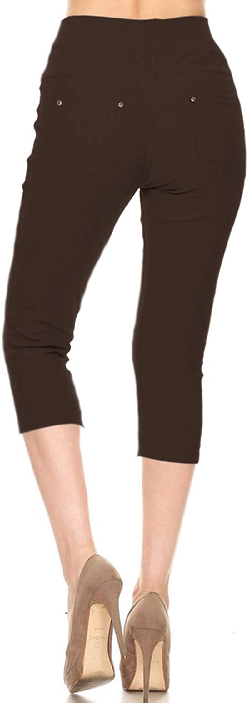 Leggings Depot Premium Quality Women's Cotton Blend Stretch Pull-on Jeggings with Pockets Apparel & Accessories > Clothing > Activewear LEGGINGS DEPOT