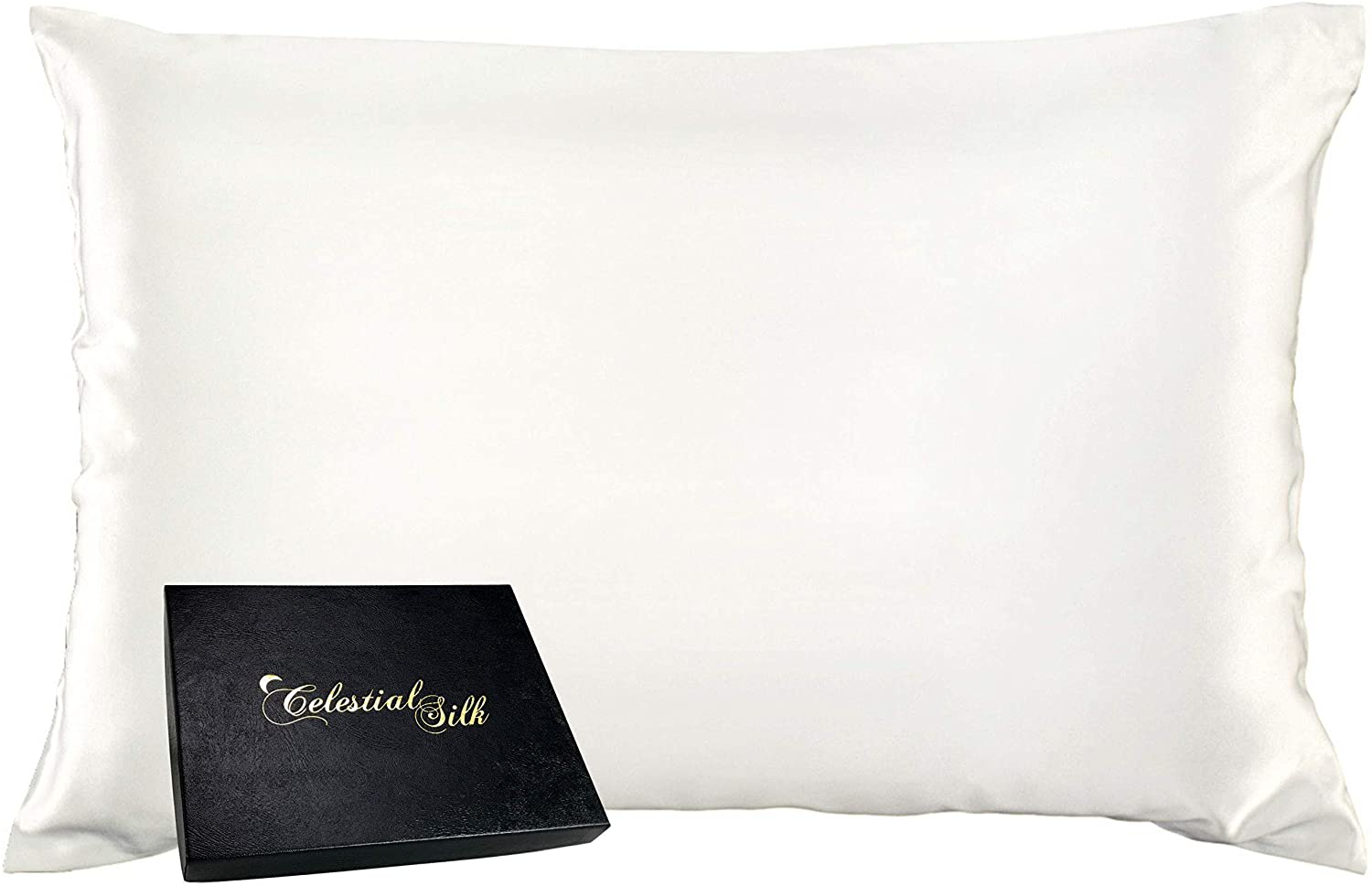 Celestial Silk 100% Pure Mulberry Silk Pillowcase Premium 25 Momme for Hair and Skin, Hypoallergenic Charmeuse Silk Weave on Both Sides - Hidden Zipper Closure (King, Vintage Pink) Arts & Entertainment > Party & Celebration > Gift Giving Celestial Silk Natural Undyed White Standard